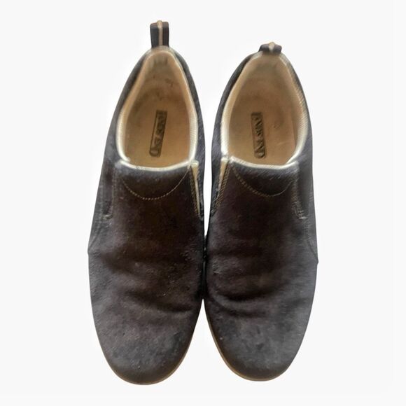 Lands End Direct Merchants Blue Suede Slip On Sneakers Size 11 - Picture 1 of 5